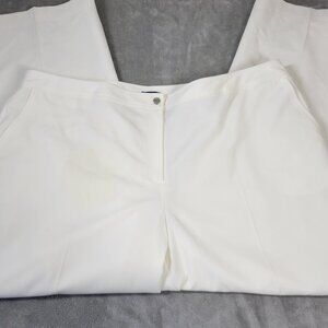Evan Picone Women's 24W White Dress Pants Plus Size Straight Leg SL64E